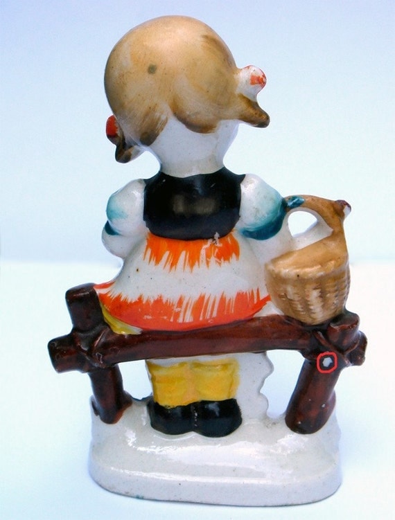 Little girl porcelain figurine Made in Occupied Japan