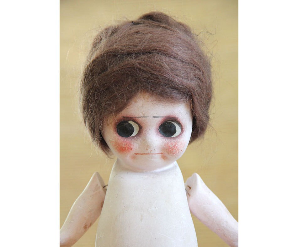 Antique Chalkware Google Eye Doll by albrechtsantiques on Etsy