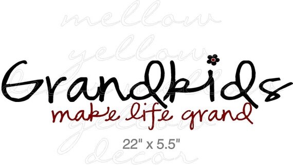 Grandchildren vinyl decal wall words art graphics