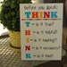 Think before you speak vinyl decal