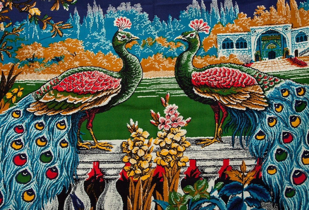 Vintage Peacock Wall Tapestry Sale By Stoptheclock On Etsy 1736