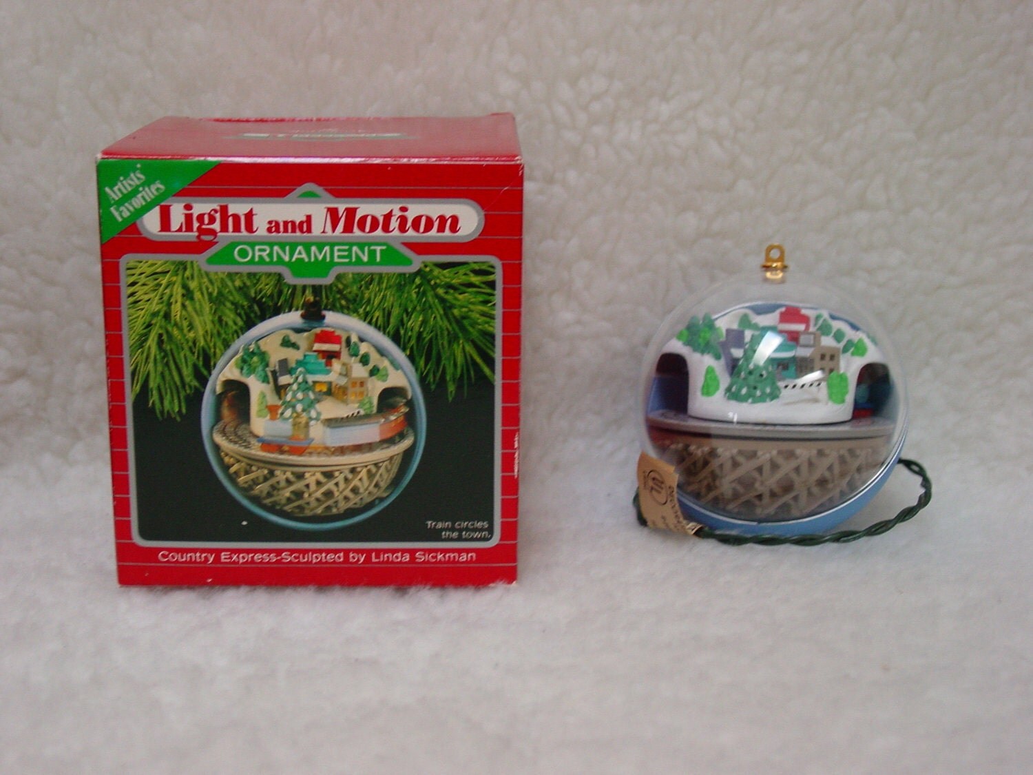 Hallmark Train Light and Motion Ornament Country