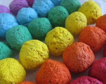 50 Rainbow seed bombs- 6 color combo