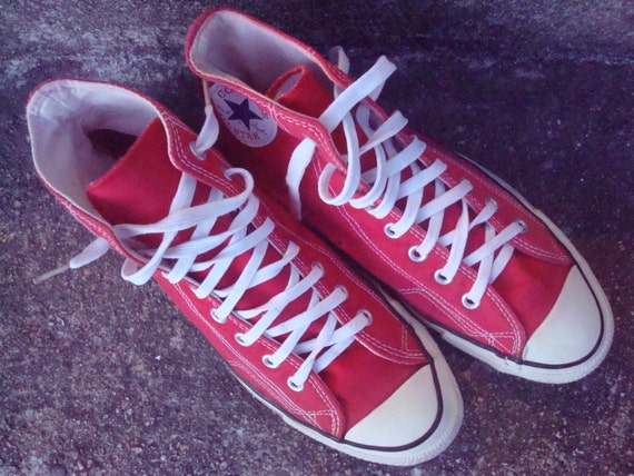 Converse All Stars Chuck Taylor Red High Top Sneakers Vintage