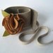 Wide Nubuck and Lambskin Leather Cuff Bracelet