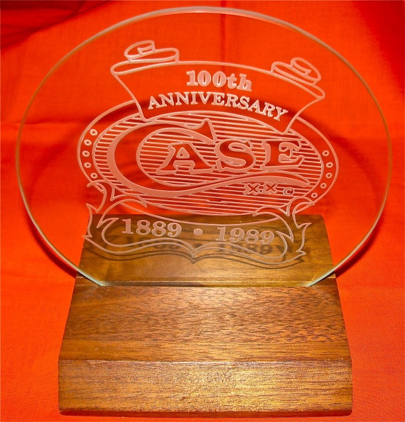 Vintage Case Knife Anniversary Sign / Glass