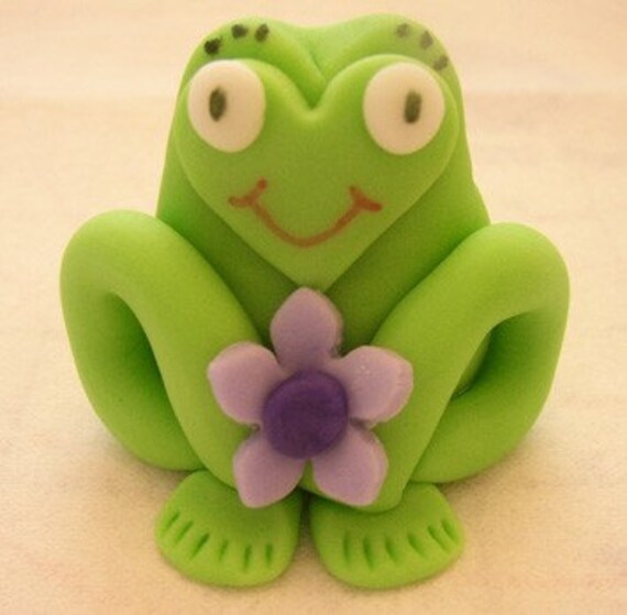 Frog Princess Handmade Fondant Cake Topper Cake Decoration