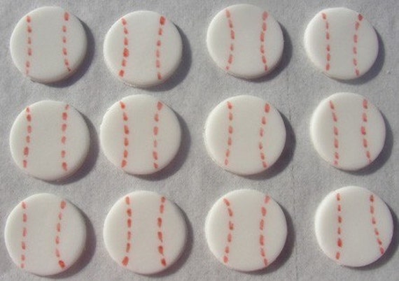Fondant Cupcake Toppers - Baseballs Il_570xn