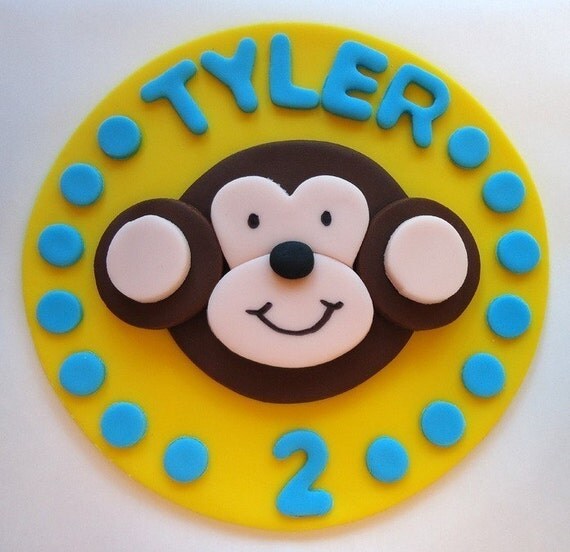 Fondant Cake Topper - Boy Monkey Il_570xn