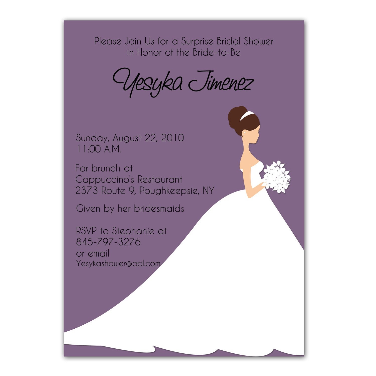 Purple Bridal Shower Invitations 3