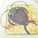Trilobite Art Tile Fused Glass Coaster