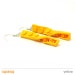 Twisted long earrings made with LEGO® bricks