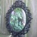 Fairy Princess Mirror - Ornate Vintage Frame in Glossy Black - 13 by 10 inches