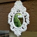 Miniature Oval Mirror in Ornate Vintage Italian Frame