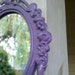 Framed Wall Mirror in Vintage Lavender Frame - Revived Vintage