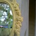 Small Mirror in Vintage Pale Yellow Frame - Revived Vintage