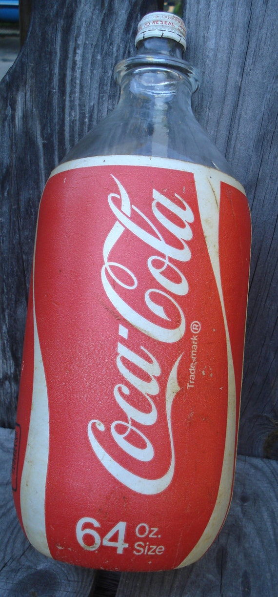 Vintage 64 oz Glass Coca Cola Bottle 