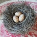 Bird Nest Rustic Handmade Bird Nest with Handmade Speckled Aged Ivory Eggs by AMarigoldLife on Etsy