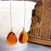 Cyber Monday Etsy SALE.... Greta in Amber.... vintage charm earrings....
