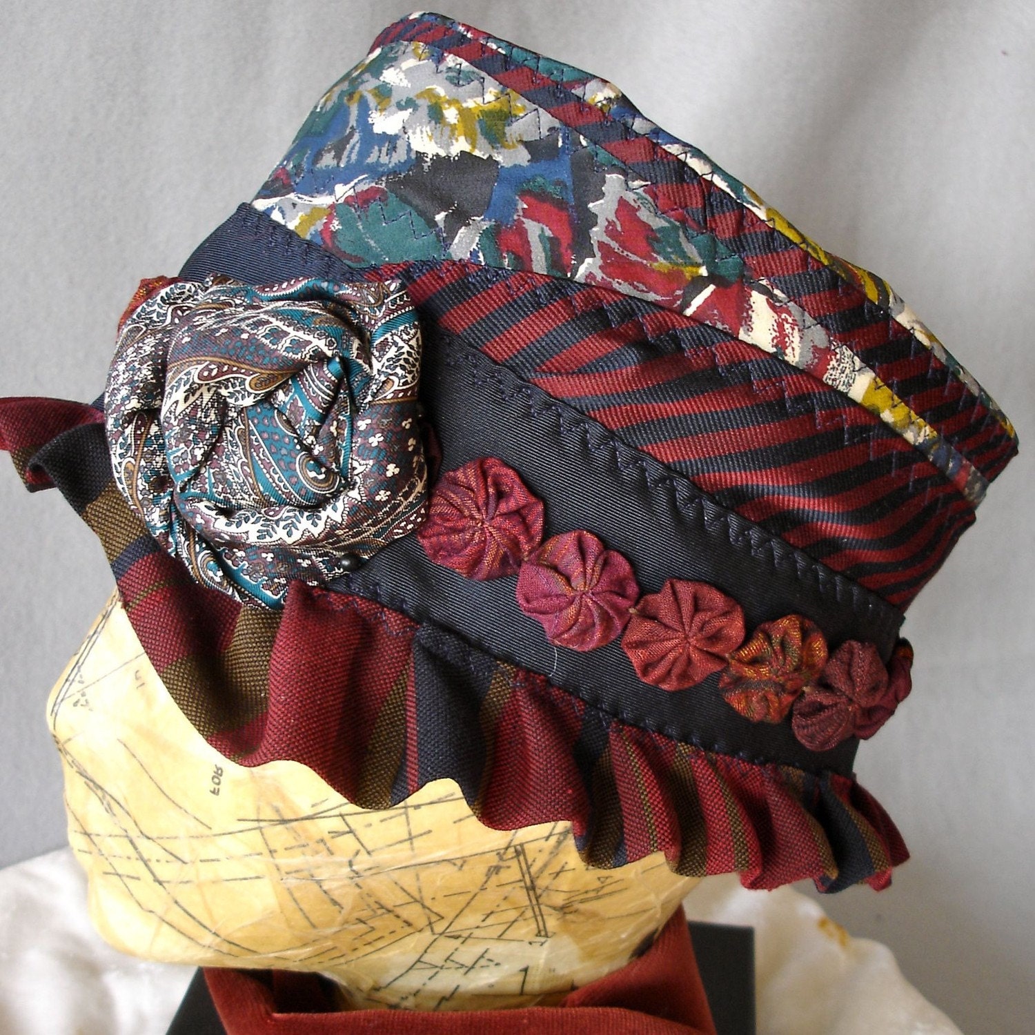 Funky and Fun Recycled Tie Hat