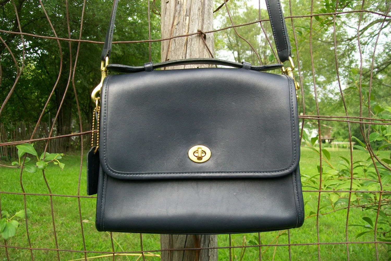 navy shoulder handbag