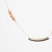 Gold Bar and Coral Beaded Necklace - Sweet Pea - Coral Pink