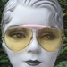Sale Sale Come fly With me Great1950s Unisex Aviator SunGlasses Sun Glasses Yellow Glass Lens Gold Frame