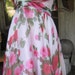 Roses Are Red N Sometimes Pink Fabulous 1950s Flowing Rose Party Dress Way Chic
