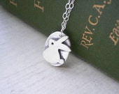 Items similar to Bunny Rabbit Pendant - Animal Silver Necklace