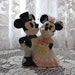 Vintage Bride and Groom Mickey and Minnie Cake Topper