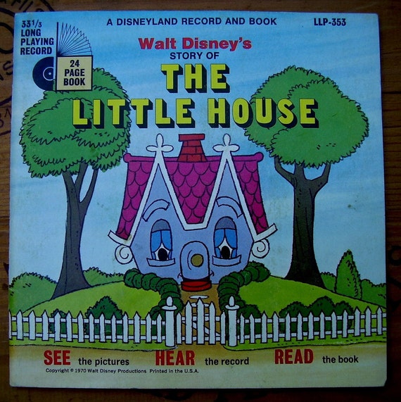 THE LITTLE HOUSE Kids Book and Record Walt Disney Childrens