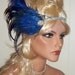 1920s Flapper Headband Royal Blue Vintage Style Retro Bridal Wedding- Ship ready