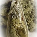Mexican Crazy Lace Silver Wire Wrapped Pendant