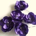 RESERVED Deep Purple Satin Flower Pins Handmade Wedding Prom Party