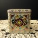 Vintage TIN with hinged lid-Made in HOLLAND, floral
