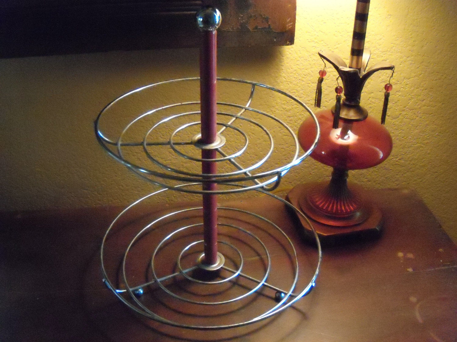 Vintage Metal Cupcake Stand or Vegetable Tower Basket Vintage Metal Cupcake Stand or Vegetable Tower Basket