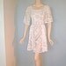 Angelic Hippie Sheer Vintage CROCHET LACE DRESS Flutter Sleeve ooak s-m