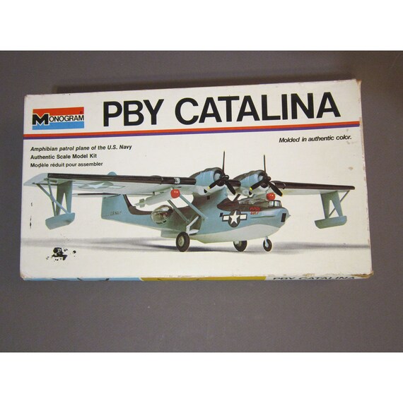 Vintage PBY Catalina plastic model airplane kit by Monogram