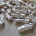 LAST ONES - 16 stick pearls - side drilled - white, freshwater, long