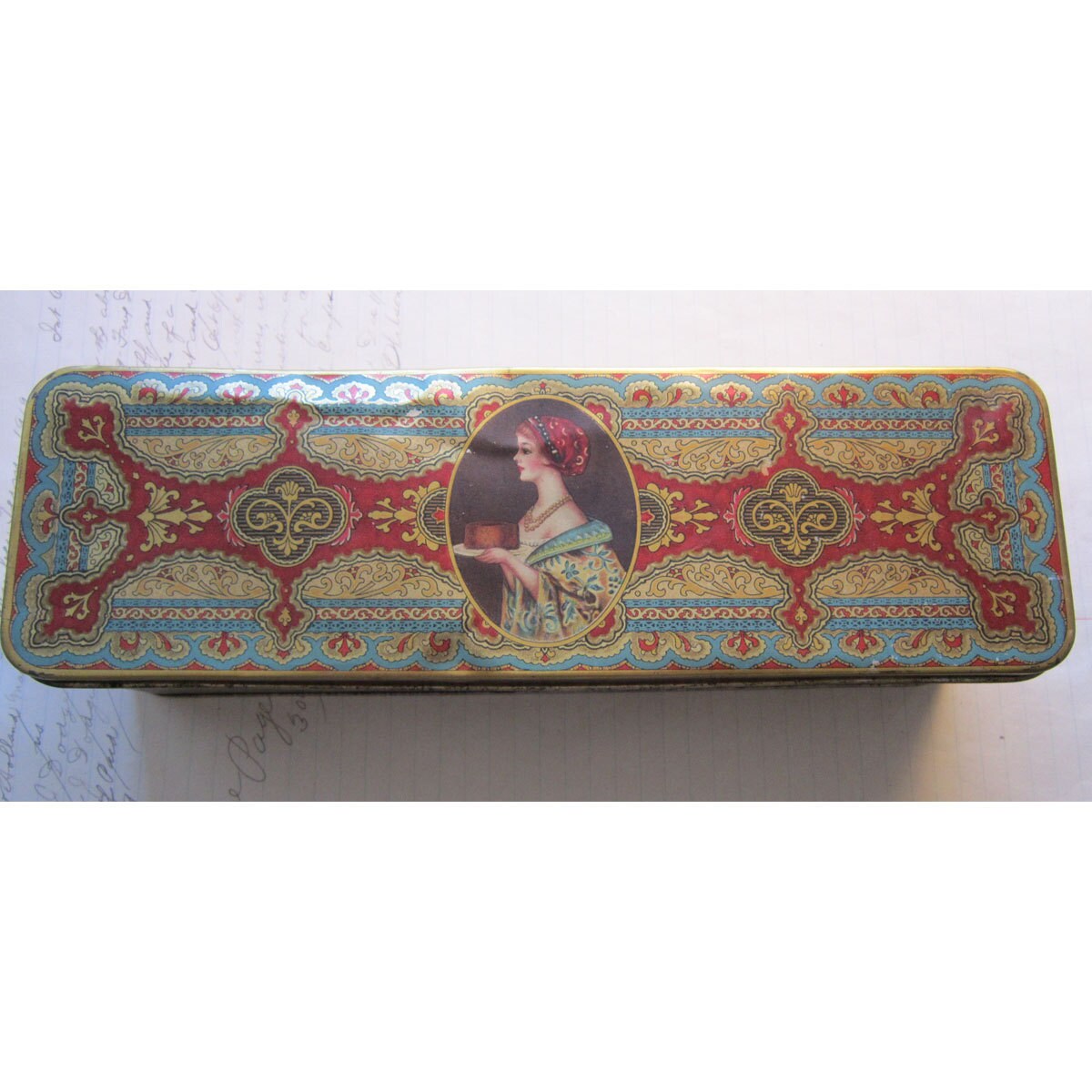 SALE vintage tin Hostess Fruit Cake tin great rectangle