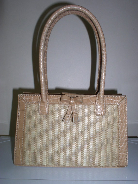 Vintage Handbag / Purse / Liz Claiborne Woven Handbag with