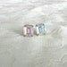 Aurora borealis vintage glass rhinestone earrings, modern elegant jewelry