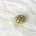 Love knot necklace in brass, modern minimal jewlery