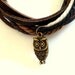 Bronze Owl Cord Bracelet SALE