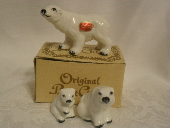 miniature polar bear figurines