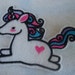Cute little unicorn embroidered iron on patch