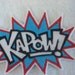 KAPOW super hero embroidered iron on patch