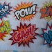 6 super hero embroidered illustration iron on patches