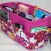 Purse ORGANIZER insert SHAPER / Pink and Purple Floral / Extra STURDY / 4 Sizes Available / wide width / Hard to find size