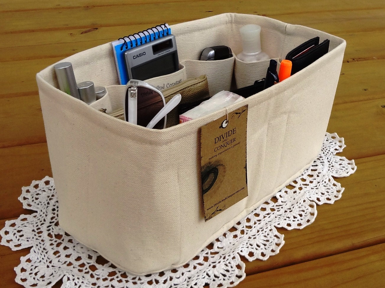 Purse ORGANIZER insert Shaper / 1 extra option by DivideAndConquer